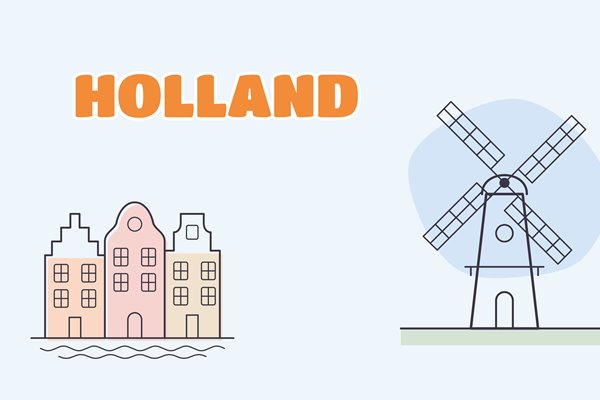 Vlagontwerp Holland fijne lijn